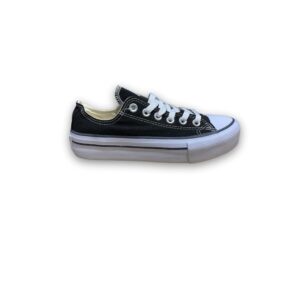 All Star Plataforma Preto Lona
